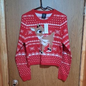 Festive Red Reindeer Sweater